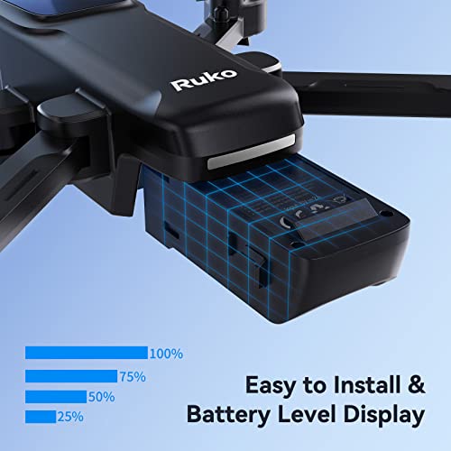 Ruko U11/U11S Drone Intelligent Flight Battery Replacement, 7.4V 1200mAh, Black B8999