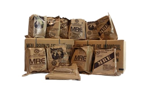 Food Dude 82nd Military MRE Surplus - 2025 Inspection - US MRE Meals Ready to Eat Military with Heater Packs - 4 Pack of Meals Bulk w/ 1250 Calories per - 4 Food Packs