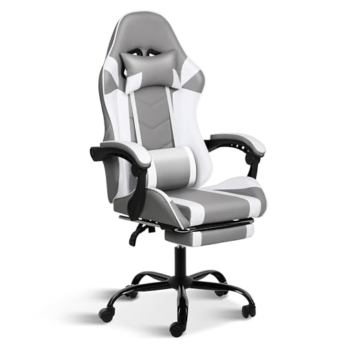 Gaming Chair with Footrest, Lumbar Support, Red/Black M9231
