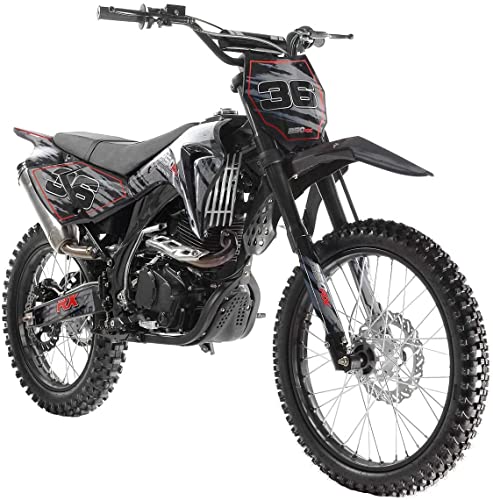 HHH Apollo AGB36 Motorcycle DB36 Dirtbike 250cc 5-Speed Manual Clutch Gas Bike, 21/18 inch Tires, Green J302149