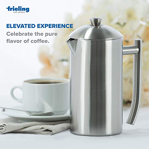 Frieling Double-Walled Stainless-Steel French Press Coffee Maker, 17 oz D60799