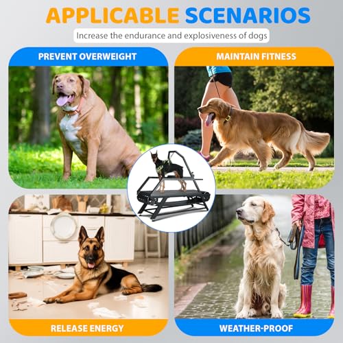 Dog Treadmill for Large Dogs with Brake, Adjustable Incline, Up to 300LBS S35064
