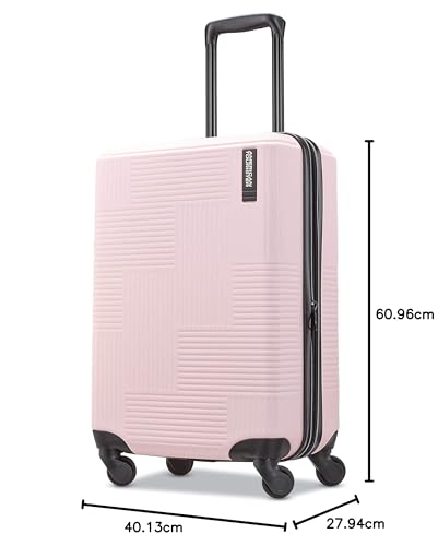 American Tourister Stratum XLT Expandable Hardside Luggage with Spinner Wheels, Jet Black, Carry-On 21-Inch E7418