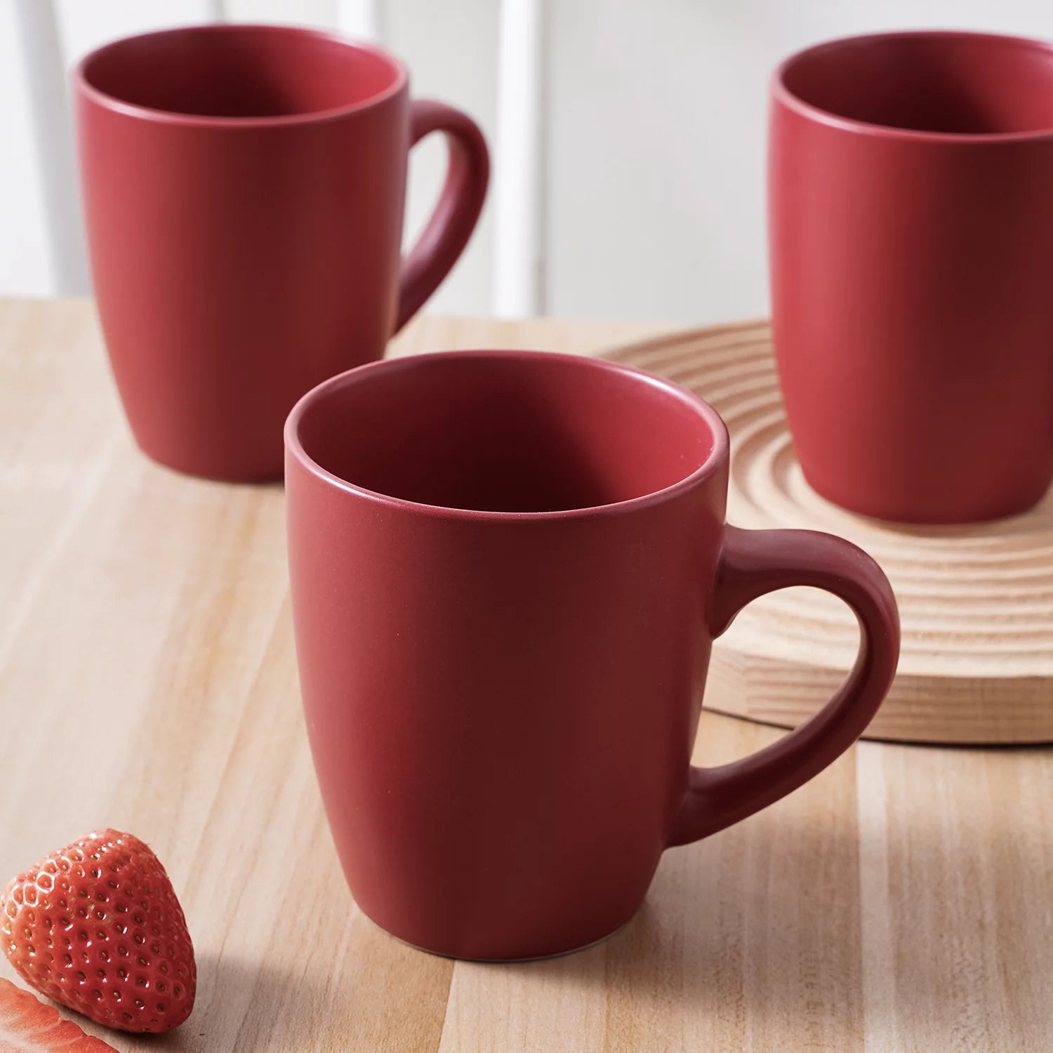 Stone Lain Michelle 32-Piece Dinnerware Set Stoneware Red O730