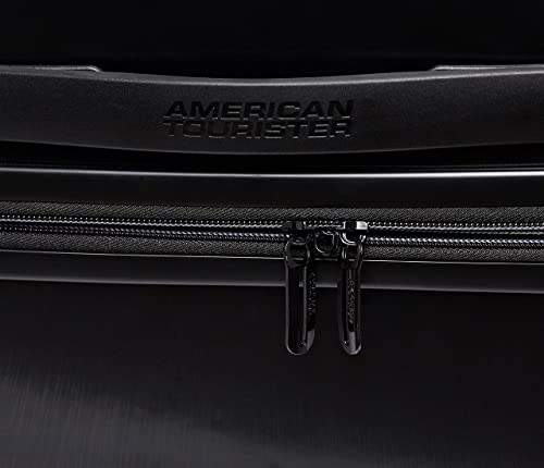 American Tourister Stratum XLT Expandable Hardside Luggage with Spinner Wheels, Jet Black, Carry-On 21-Inch E7418