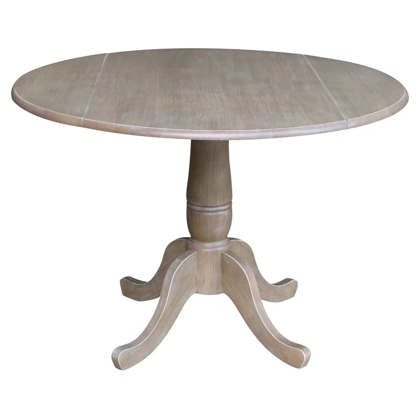 42" Round Dual Drop Leaf Pedestal Table - 29.5"H