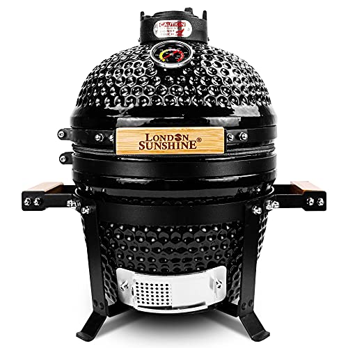 Ceramic BBQ Charcoal Kamado Grill 13 Inch Portable Tabletop Red Y244