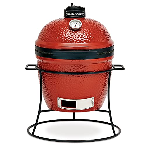 Kamado Joe Joe Jr 13.5-inch Portable Ceramic Charcoal Grill, Red M736033