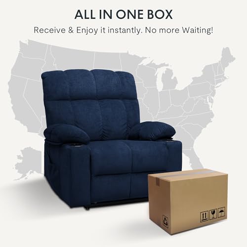 FLEXISPOT XL31 Power Lift Recliner Chair for Elderly, Electric Massage & Heat, PU Leather, Black C786106