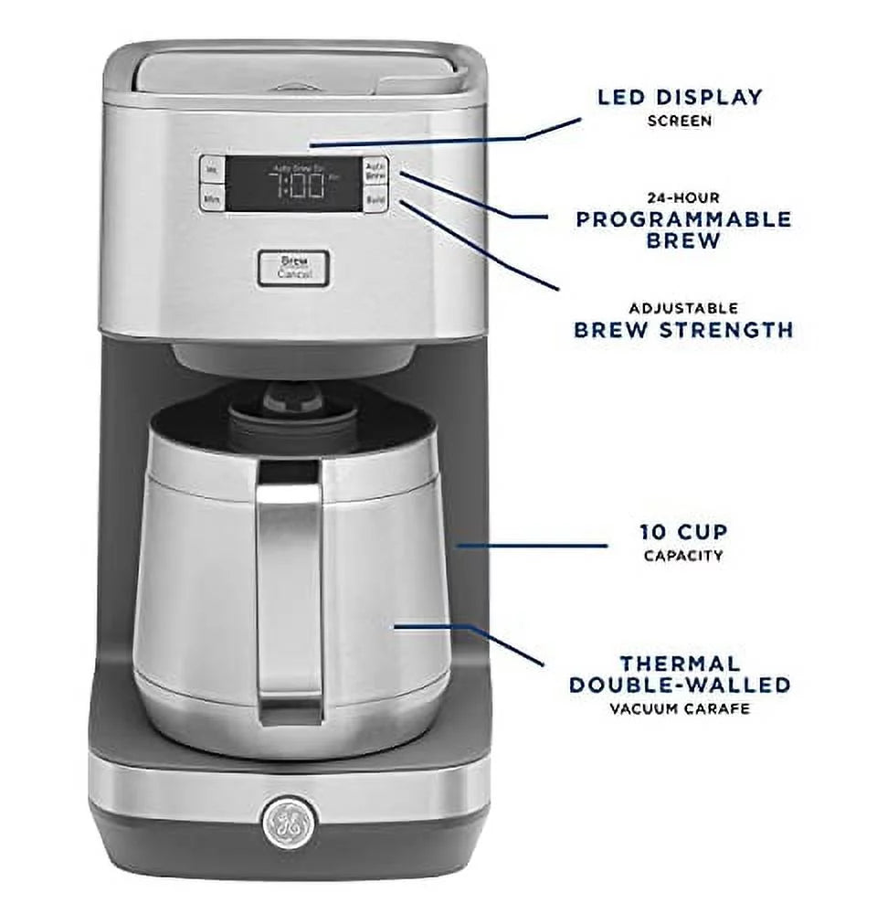 GE Classic Drip 10-Cup Coffee Maker Stainless Steel V158929