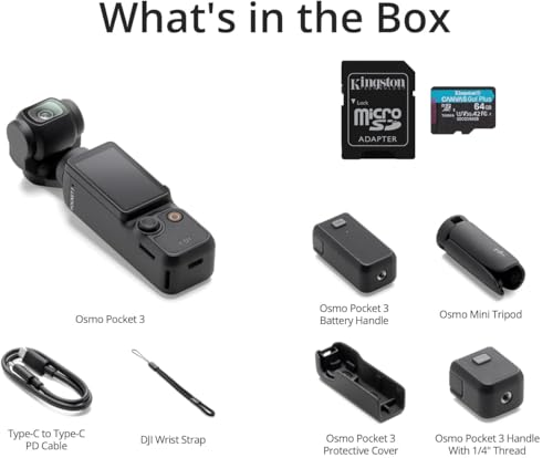 DJI Osmo Pocket 3 Capture More Combo, Vlogging Camera with 1'' CMOS & 4K/120fps Video D98932