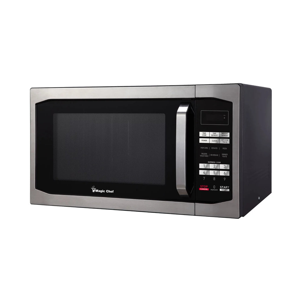 Magic Chef 1.6 Cu. Ft. Digital Countertop Microwave, Stainless Steel B4156