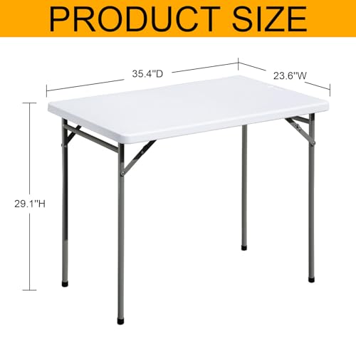 3ft Rectangular Plastic Folding Table for Indoor Outdoor Use A448