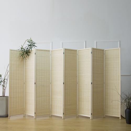 Bamboo Room Divider 6 Panel Folding Screen 67"H x 92.1"W X2437