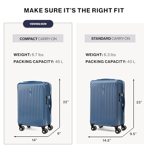 Travelpro Maxlite Air Hardside Expandable Carry-On Luggage, 21-Inch, Shadow Grey B385