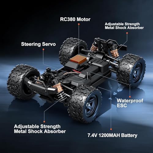 RC Car 1:18 All Terrain 4WD Off-Road Truck for Adults & Boys B8049