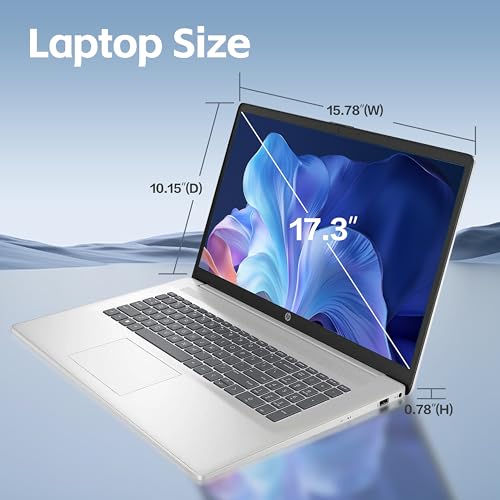 HP 17.3 inch Laptop, AMD Ryzen 5, 32GB RAM, 1TB SSD, Touchscreen, Silver (Renewed) Y6218