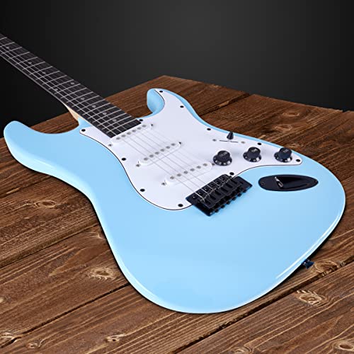 LyxPro Electric Guitar 39" Beginner Starter Kit with 20W Amp, Black B69338