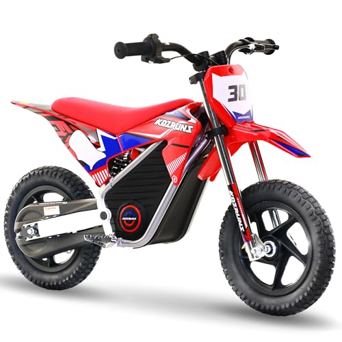 AIII Electric Dirt Bike for Kids 3-7, 12-Inch Off-Road Tires, Red X89100