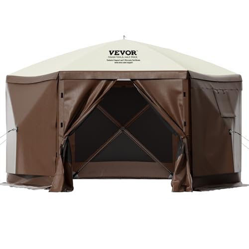 VEVOR Pop Up Gazebo Screen Tent 10x10ft with Mosquito Netting B21209