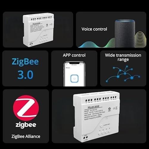 Zigbee 4CH DC7-32V USB Relay Smart Switch Module, Tuya APP Remote Control V113