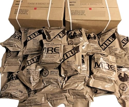 MRE meals military 2024 2025 inspection date 3 pack 1250 cals camping hiking survival N894