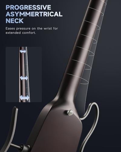 Donner HUSH-X Electric Guitar Kit - Featherlight Travel Guitar, Mahogany Solid Body, Metallic White A941