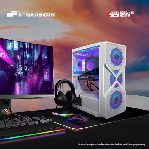STGAubron Gaming PC Desktop, GeForce RTX 2060 Super, Intel Core i7, 16G DDR4, 1T SSD, Windows 11 Z1287