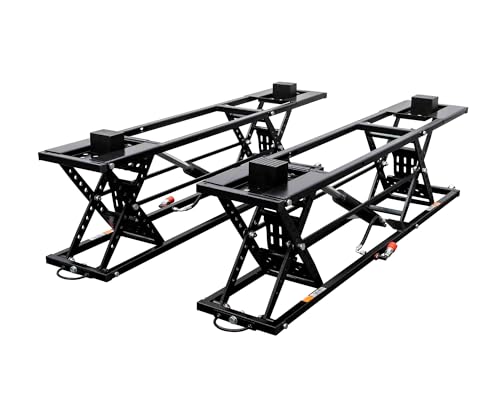 Albott 7000 LBS Portable Car Lift, Heavy Duty Quick Jack, 28" Max Height, Black L90067
