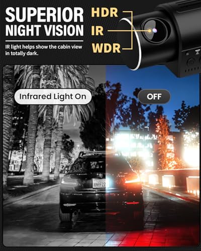 iiwey Dash Cam 1080P Three Channels IR Night Vision Car Camera R4427
