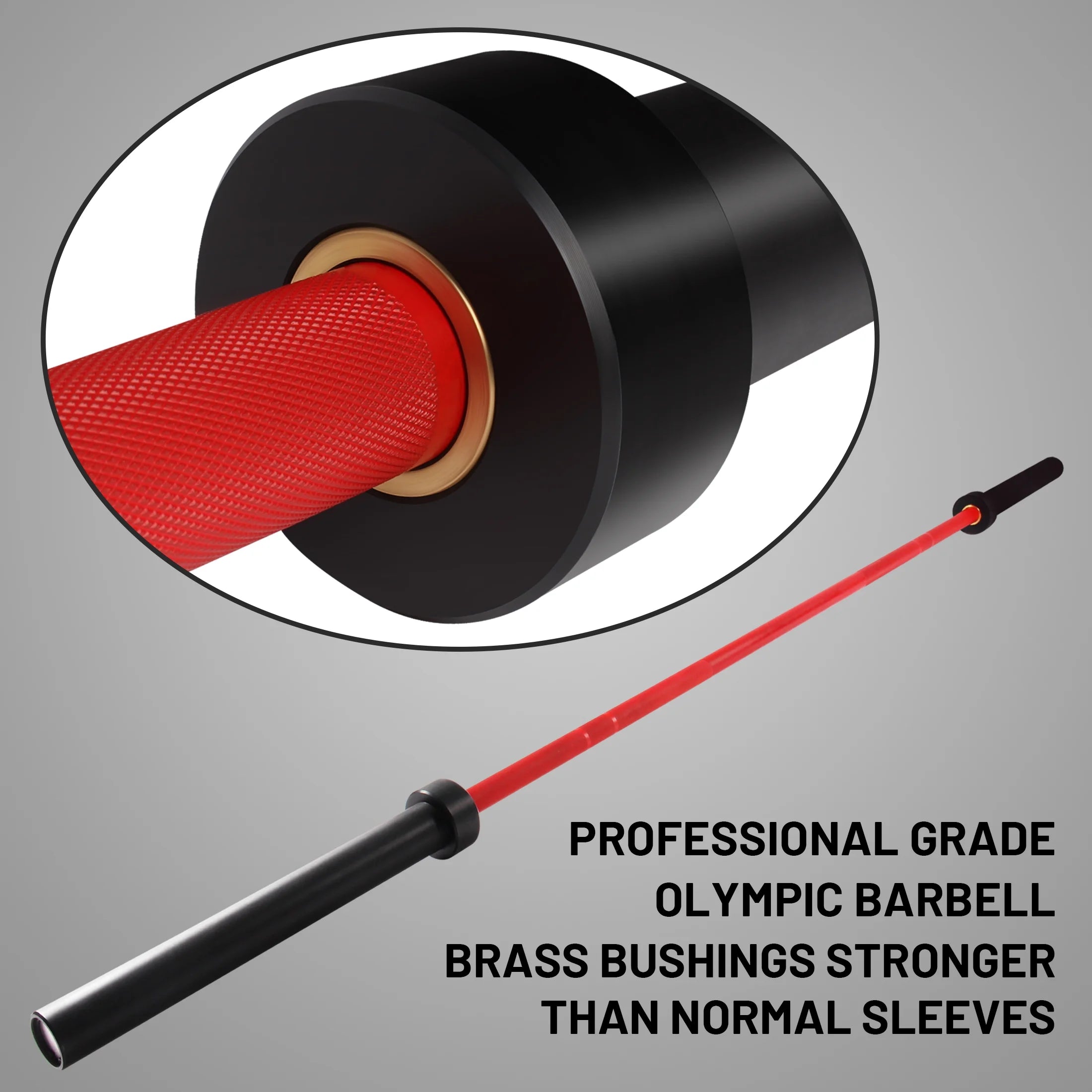 Olympic Barbell Bar 7ft with Knurled Grip, 700lb Capacity C749