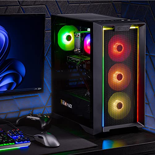 Skytech Nebula Gaming PC Desktop, Ryzen 5 5600, RTX 3050, 1TB SSD, 16GB RAM Q7363