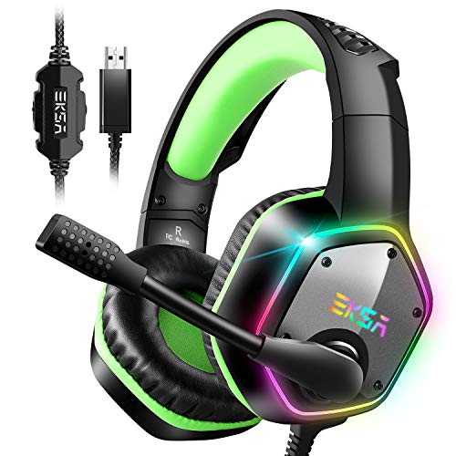 EKSA E1000 Gaming Headset with Noise Canceling Mic, 7.1 Surround Sound, Blue A702814