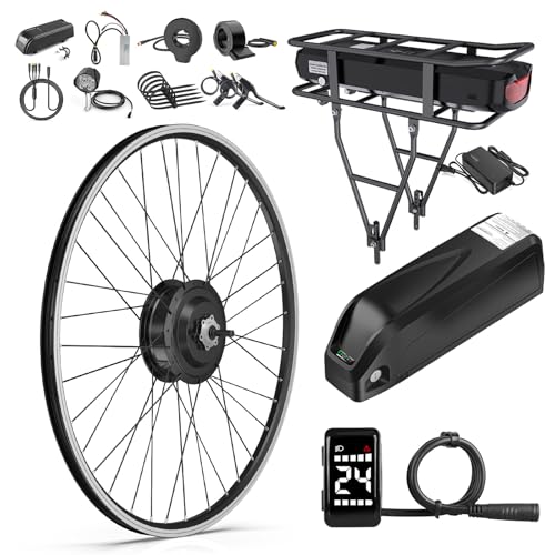 BAFANG 48V 500W Front Hub Motor - Ebike Conversion Kit for 20"/26"/700C(29er Compatible) Front Wheel Electric Bike Conversion kit with Battery& Display Options | Hub Motor Kit for Mountain/City Bikes