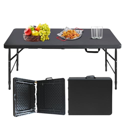 Portable Plastic Folding Table 4ft Heavy Duty Indoor Outdoor Y145657