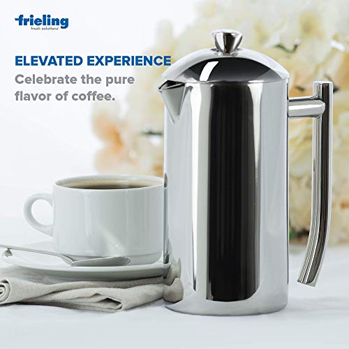 Frieling Double-Walled Stainless-Steel French Press Coffee Maker, 17 oz D60799
