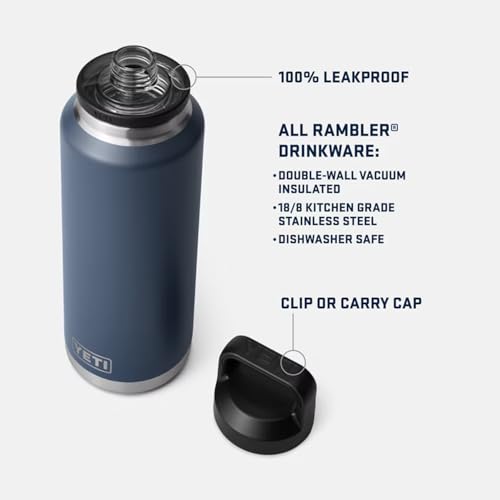 YETI Rambler 46 oz Bottle, Vacuum Insulated, Stainless Steel with Chug Cap P841780