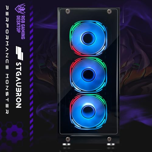 STGAubron Gaming PC Desktop, GeForce RTX 2060 Super, Intel Core i7, 16G DDR4, 1T SSD, Windows 11 Z1287