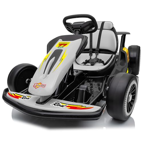 24V Electric Go Kart for Kids, 400W Drift Cart with EVA Tires, Red Y5542