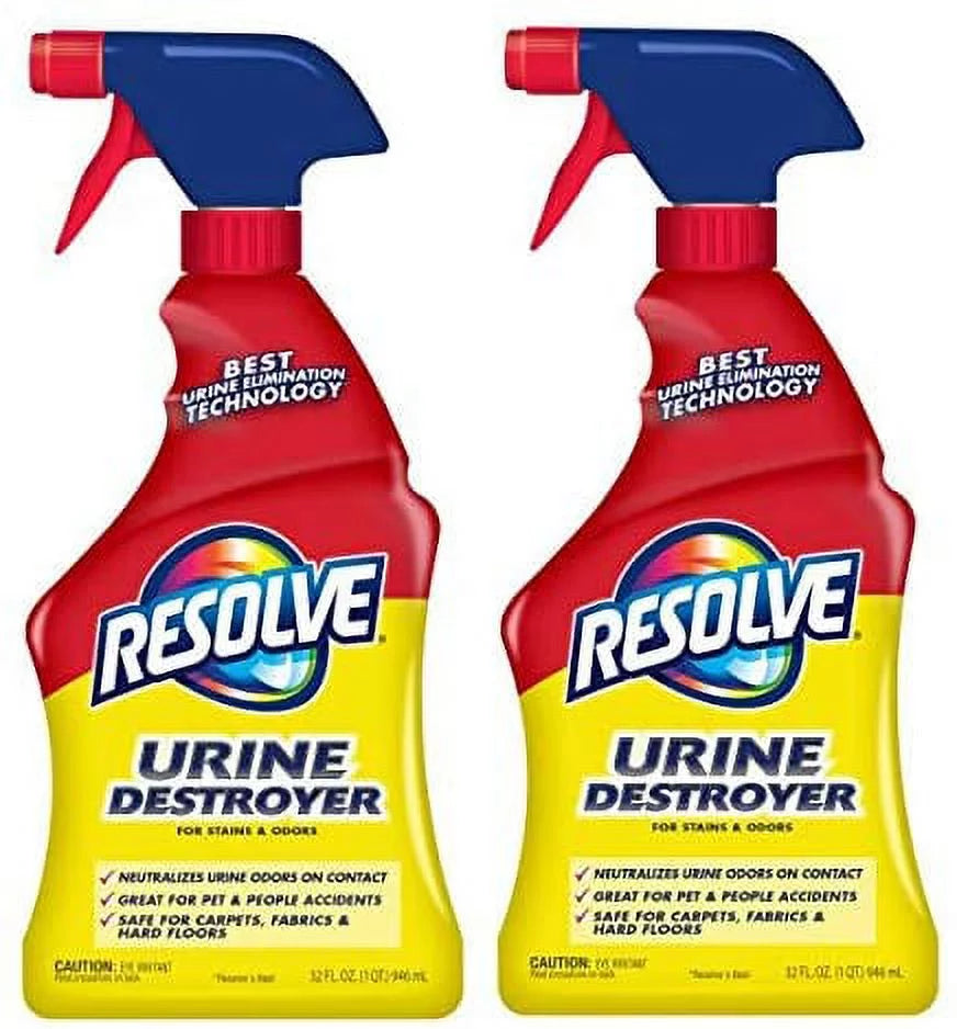 Resolve Urine Destroyer Pet Stain & Odor Remover Spray, 32oz (Pack of 2) H2558