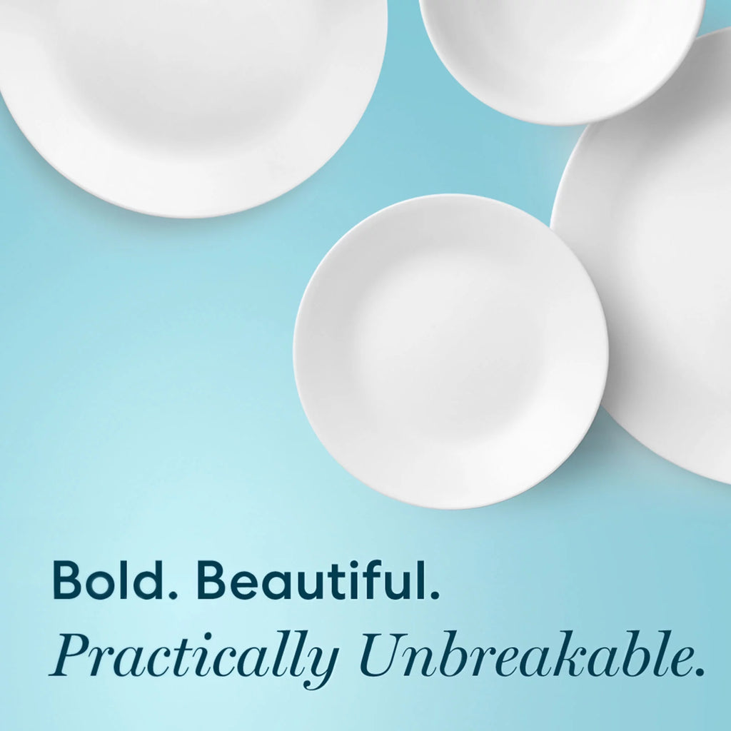 Corelle Winter Frost White 12-Piece Round Dinnerware Set W378227