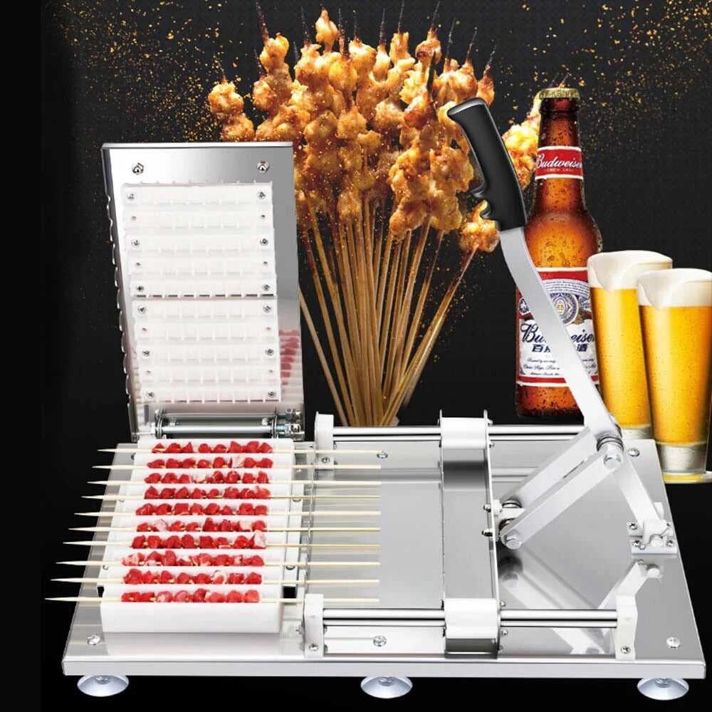 Oukaning Manual Mutton Kebab Machine BBQ Skewer String Maker N486