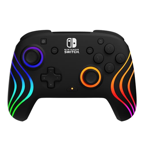 PDP Afterglow Wave Wireless RGB Gaming Controller for Nintendo Switch, Black I1528