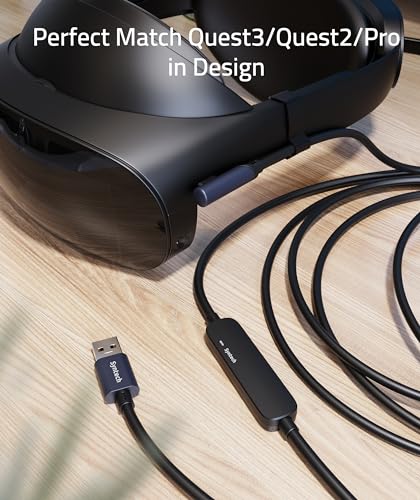 Syntech Link Cable 16FT USB 3.0 to USB C for Meta Quest 3/3S/2, PCVR & SteamVR X45404