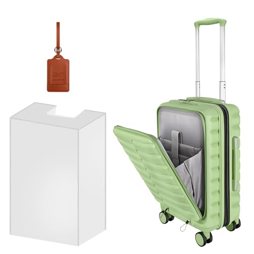 Lightweight 3-Piece Hardshell Luggage Set with Spinner Wheels & TSA Lock, Light Avocado Green B502471