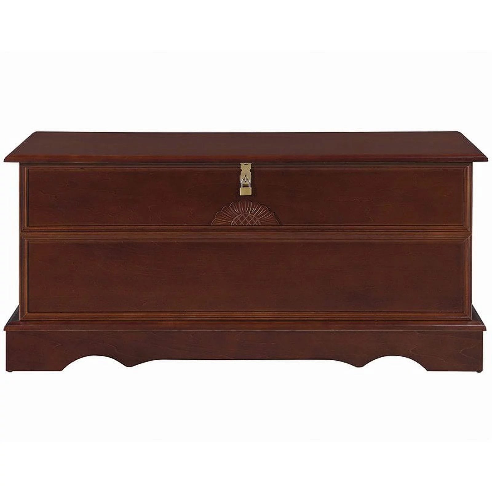 Kingfisher Lane Rectangular Wood Cedar Chest Brown T396