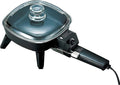 Brentwood SK-45 6" Non-Stick Electric Skillet with Glass Lid, Black