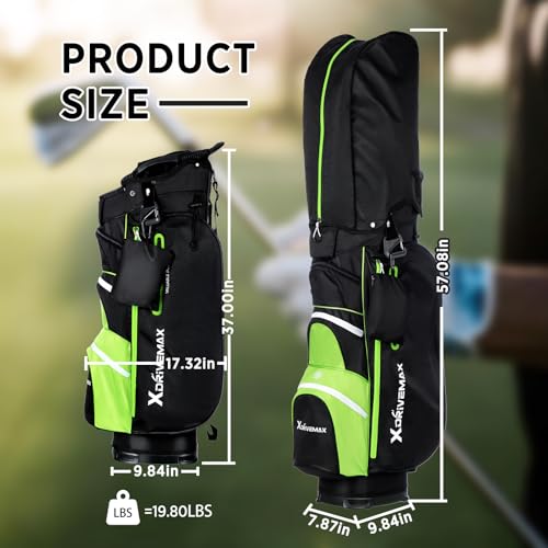 Golf Bag Stand & Cart Bag for Men Women Lightweight with Rain Cover H8950