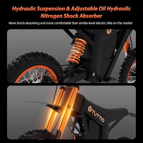 Electric Dirt Bike for Teens & Adults - 48V 21AH Fat Tire Off Road Mini E-Motocross B178