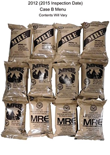 MREs Meals Ready-to-Eat Box B, U.S. Military Surplus, Menus 13-24 L27219